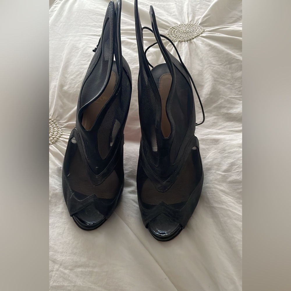 Christian louboutin black heels size 8